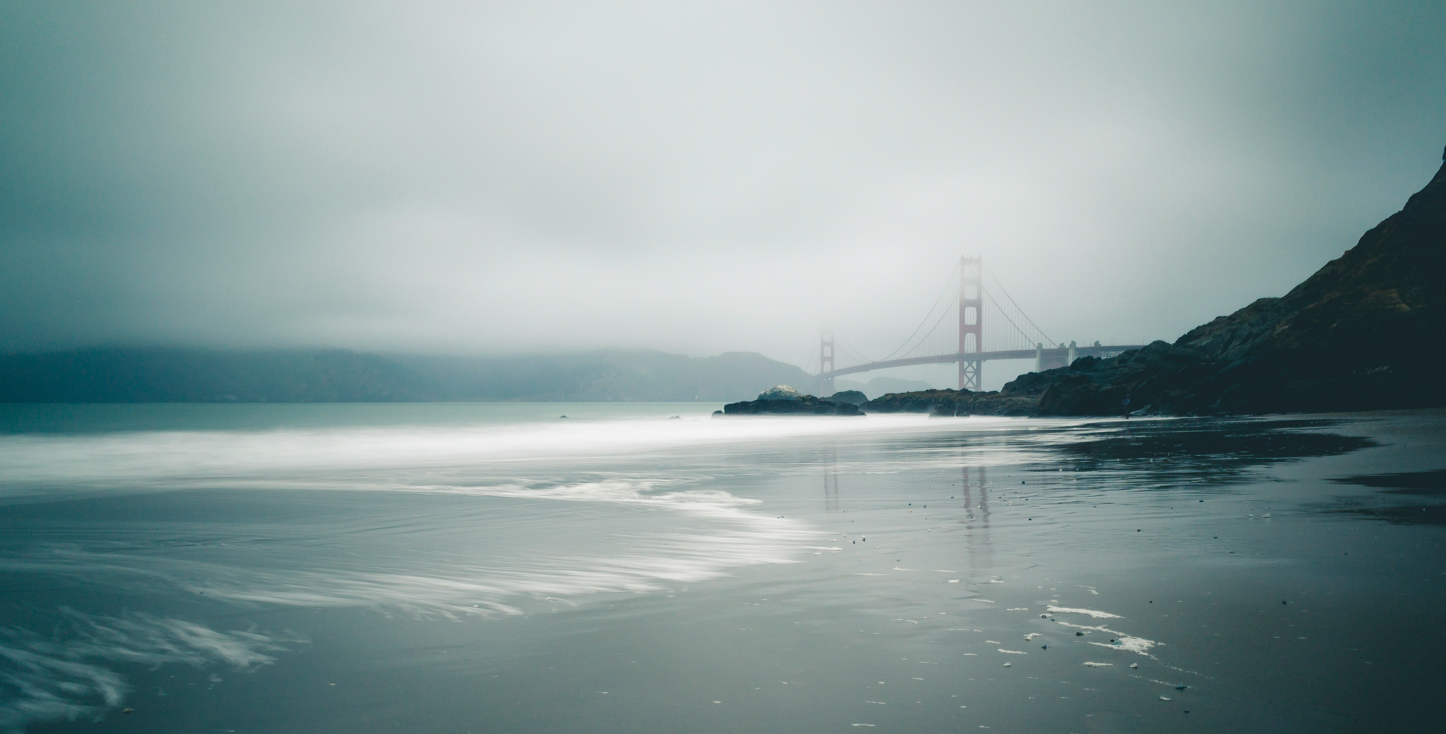 landscape photography of bridge